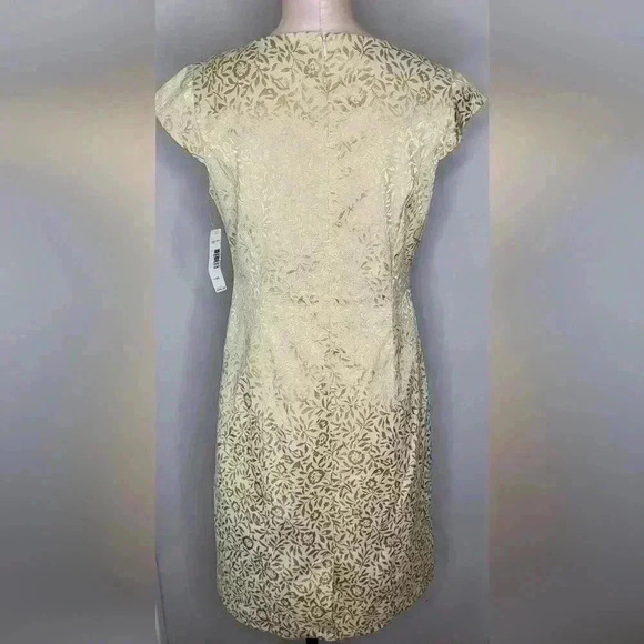 Pendleton Womens Gold Cream NWT New Dress Size 8 Retail $240 - Picture 4 of 11